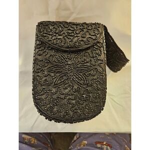 Vintage‎ Black Beaded Purse